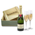 Moet Champagne & Flutes Gift Set